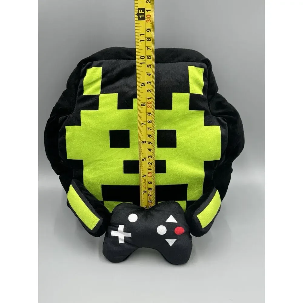 Green Black Video Gamer Holding Game Controller Plush 10” Stuffed Toy
